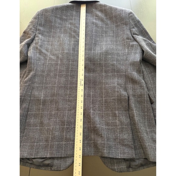 Jos. A. Bank Tailored Fit Sport Coat Mens 42L Blue Wool Silk Linen Blazer Jacket - Picture 14 of 16